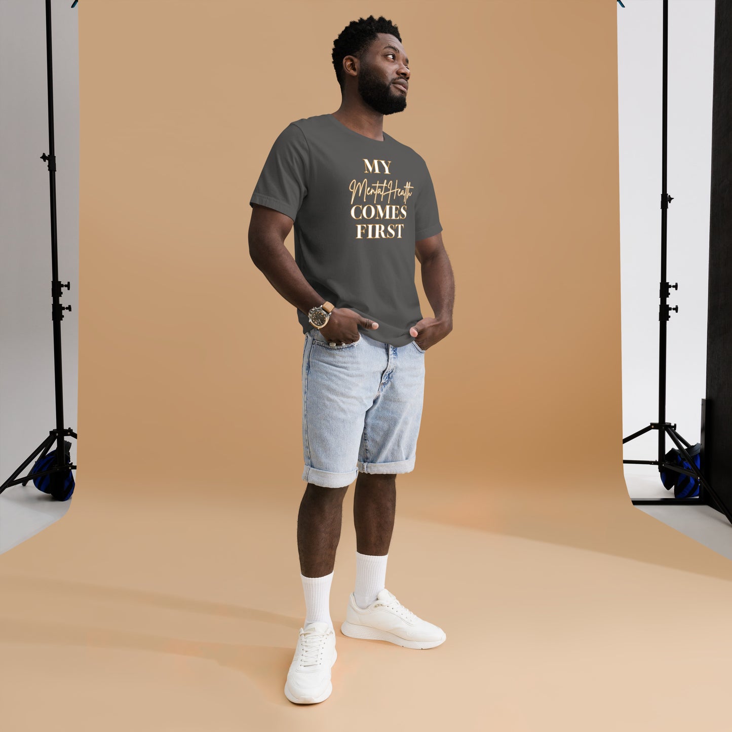 My mental health comes first Unisex t-shirt